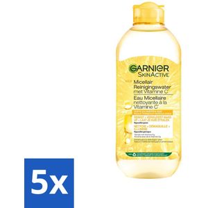 5 x Garnier - SkinActive - Micellair Water - Vitamine C - Reinigingswater - 400 ml - Micellair Reinigingswater - Vitamine C - Reinigen - Make-up Verwijderen - Stralen Huid
