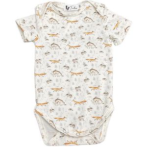 Romper korte mouw Little Deer - Crème - Feathers - Maat 50/56
