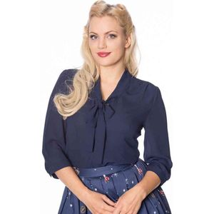 Dancing Days - PERFECT PUSSYBOW Blouse - XS - Blauw
