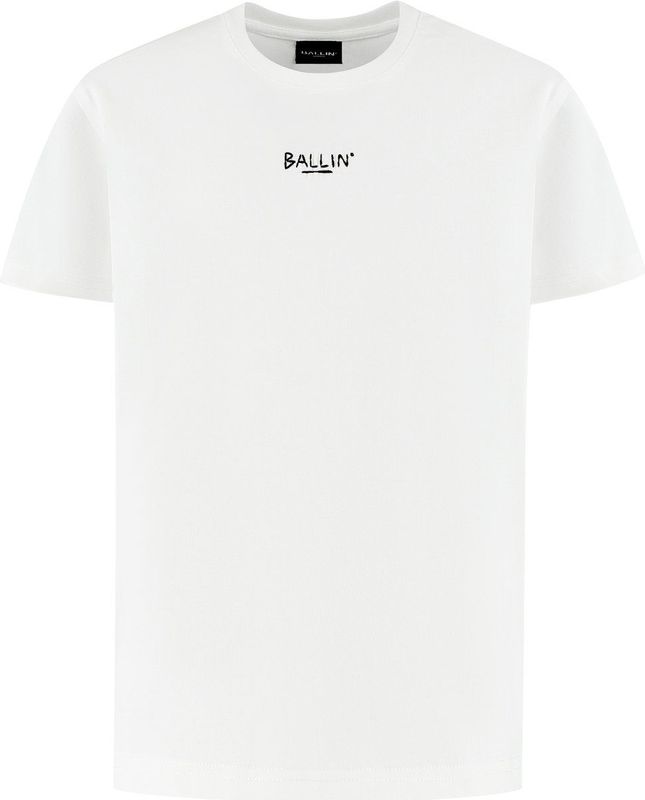Ballin Amsterdam - Jongens Loose fit T-shirts Crewneck SS - Off White - Maat 6