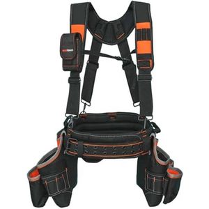 Gereedschapsriem met jarretellegordel en heavy-duty timmermansgereedschapstas