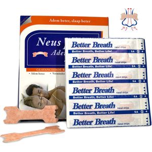 Neuspleisters Better Breath – Anti Snurk - Neusstrips - Neusspreiders - Snurken - 30 Neusstrips – Blijft lang zitten - Breath Right