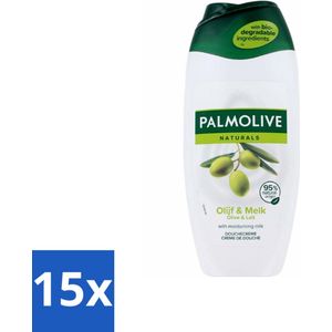Palmolive - Naturals - Douchecréme - Olijf & Melk - Natuurlijke ingrediënten - 250 ml - Bulkverpakking - 15 stuks