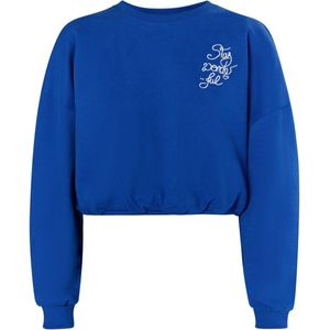 Mymo - Cropped Sweatshirt - Koningsblauw - Dames