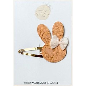 Bunny Bow Lace - Konijn Klikklak Haarspeldje - Meisjes Haarspeldjes - Haaraccessoires Voor Kinderen