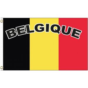 Belgie vlag met tekst