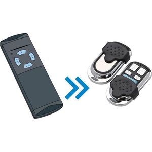 Alternatieve handzender voor de Hormann HS4 met blauwe knoppen