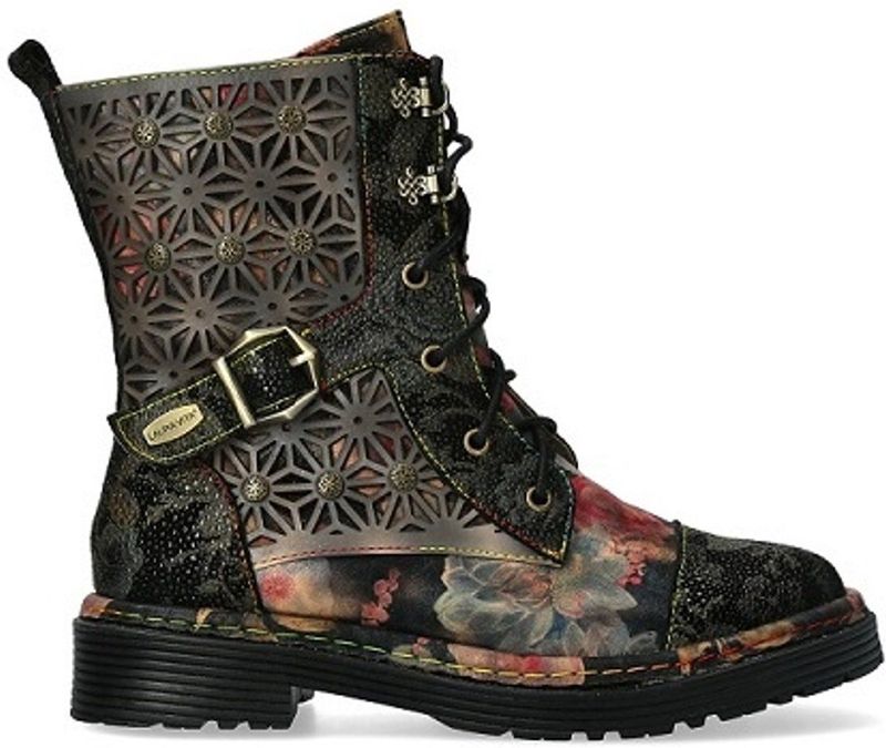 Laura Vita - Incaso 36 - Leren Enkelhoge Laarzen - Zwart - Dames