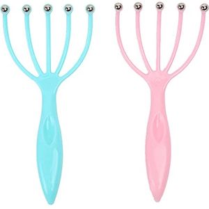 Hoofdmassager voor Diepe Ontspanning - 2-Pack (Roze en Blauw)