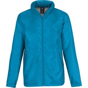 B&C Mens Multi Active Hooded Fleece Lined Jacket (Atol/ Warm Grijs)