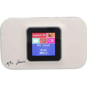 Mrs. Jones Pocket WiFi-extender 4G 300 Mbps WiFi Booster Repeaters SIM-kaartsleuf Ondersteuning voor 10 WiFi-gebruikers WiFi-hotspot voor Europa Home Business