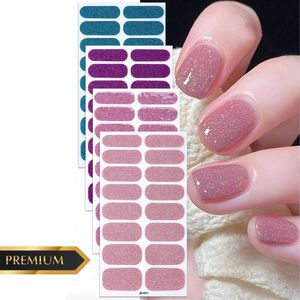 GUAPÀ® Nail wraps Nagelstickers | 64 Pcs Glitter Nagels | Nail Art | Nagel Folie | Diverse kleuren Nail Wrap | 4 Vellen Nagelstickers | Plaknagels | 64 Pcs Nail Wrap Stickers Glitters Multi Color