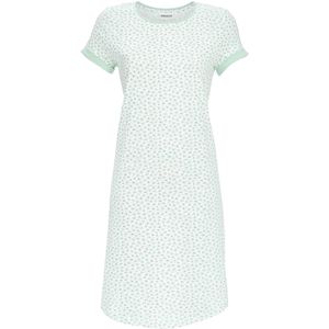 Katoenen nachthemd groene bloemetjes - Groen - Maat - 46