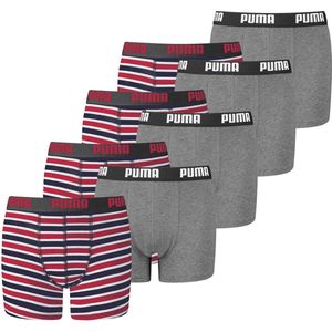 BOXERS 8 PACK Puma Basic Boxer Boxershorts met bedrukte strepen Jongens kinderondergoed