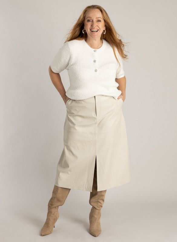 YEST CURVE - Hadia Bottoms - Winter White - Rok