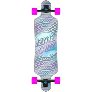 Prismatic dot drop-through longboard 36 inch grijs met rose