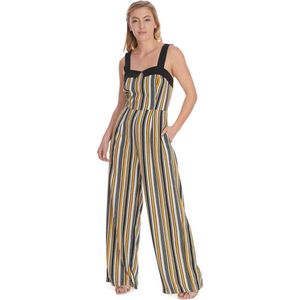 Banned - Stripe & Sail Jumpsuit - S - Geel