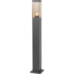 QAZQA Malios - Moderne Staande Buitenlamp - Staande Lamp Voor Buiten - 1 Lichts - H 80 cm - Brons
