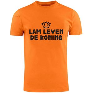 Lam leven de koning Oranje Dames T-shirt | koningsdag | koning | bier