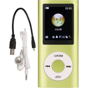 Draagbare MP3-muziekspeler met 1.8-inch LCD-scherm en Lithiumbatterij 200mAh - Multifunctioneel en stijlvol (Groen)