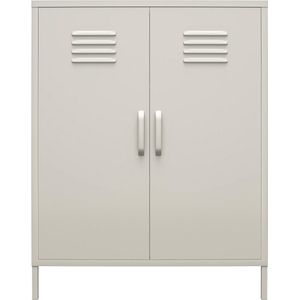 Bradford|Kast met 1 deur in metaal taupe