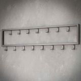 Fraaai - Kapstok - Zwart - Industrieel - 15 Haken - 80 cm - Metaal