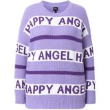 Angel of Style - Dames - Trui oversized Happy Angel-strepen - Seringpaars - Maat 42+