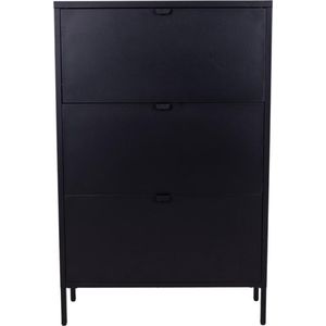 MaximaVida metalen locker schoenenkast Finn 25 x 80 x 125 cm zwart