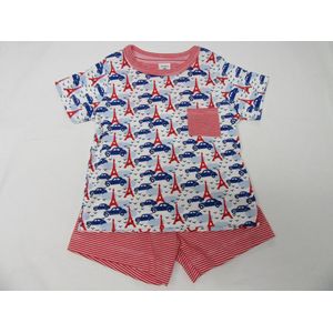 Petit Bateau - Zomer pyjama - Jongen Rood/blauw  -  3 jaar  95
