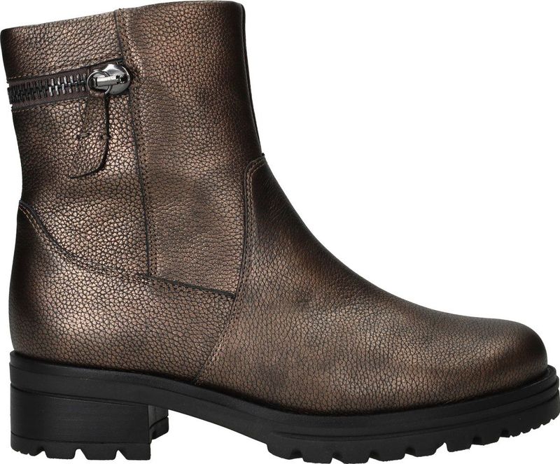 Gabor - Bikerboots - Bruin - Dames - Metallic Afwerking