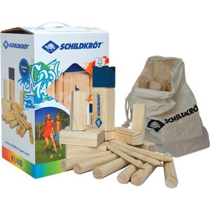 Schildkröt Fun Sports - Kubb Spel van hout - Geschikt voor 2 teams - Speelbaar op gras, in de tuin, strand, park of op de camping