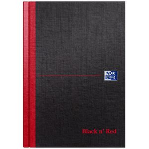 Oxford Black n' Red - Notitieboek - A5 - Gelijnd - 90g - Hardcover - Zwart