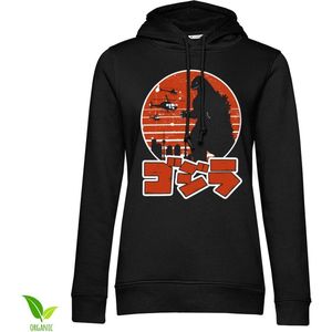 Godzilla Japanese Logo Girls Damen Hoodie Black-S