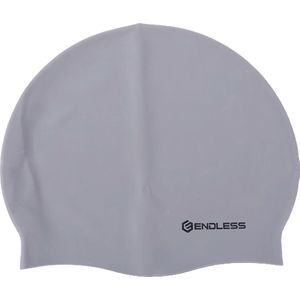 Endless EL1019 Siliconen Badmuts Zilver | Comfortabele Elastische Waterdichte Zwemmuts voor Lang & Kort Haar | Dikke Rand | Unisex Volwassenen | Anti-Lek & Duurzaam | Perfect voor Zwemtraining | Black Friday Deal