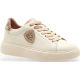 Blauer - F5VENUS01 - Leren Gympen - Beige - Casual
