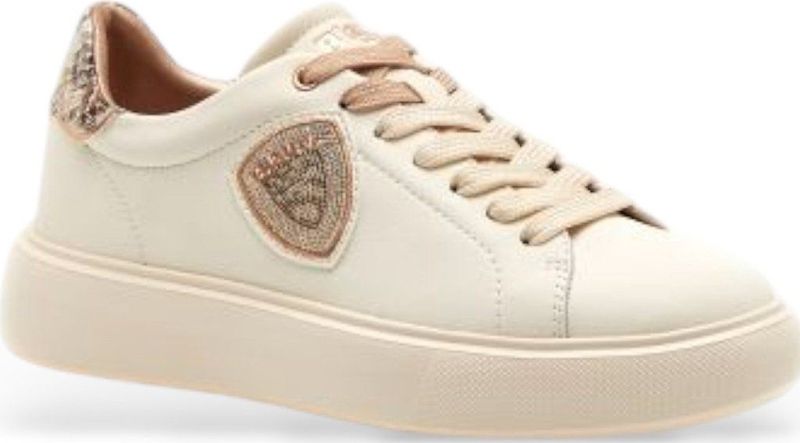 Blauer - F5VENUS01 - Leren Gympen - Beige - Casual