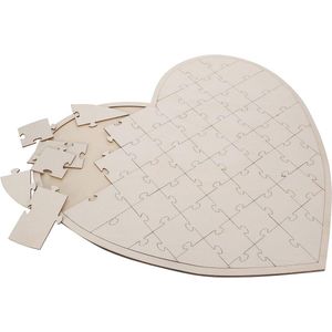 Houten hartpuzzel - Personalisatie Hartvormige puzzel spel - Prikbord DIY-ambachten Decoraties .