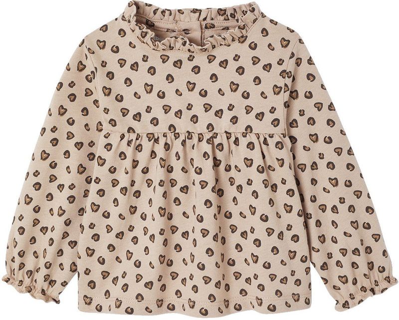 T-shirt - IJsblauw - Baby - Lange Mouwen - Bedrukt