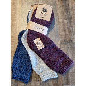6 Paar - Alpaca Wollen Sokken - Maat 35-38 - Wintersokken - Huissokken