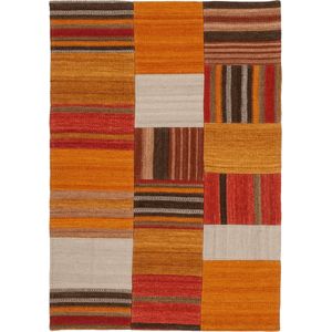 Wollen Vloerkleed - Radical - Terra/Multi - Patchwork - 80x150 cm