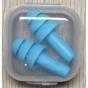*** 2 Paar Licht Blauwe oordoppen - 4 stk Zachte siliconen - Universeel en ideaal voor reizen en slaap - Nachtrust - Goed Slapen - Op maat Knippen - van Heble® ***