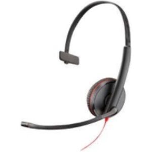 Poly - Blackwire 3215 - Headset - Zwart, Rood - Bedraad - Kantoor/callcenter