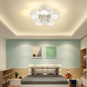 5 Kop Crystal Plafondlamp - Met Afstandsbediening - Kristallen Plafondlamp - Woonkamerlamp - Moderne lamp - Plafoniere