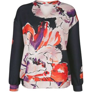 Alba Moda Shirt Shirt mit floralem Druck im Vorderteil