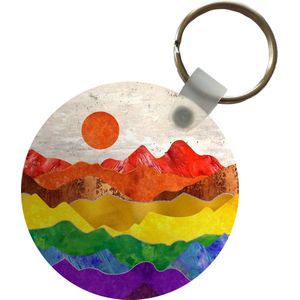 Sleutelhanger - Pride - Regenboog - Gay - Plastic - Rond - Uitdeelcadeautjes