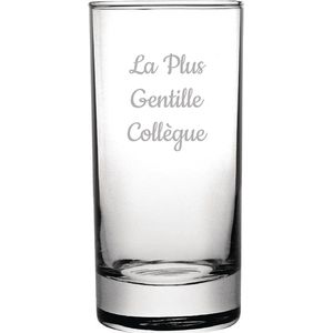 Longdrinkglas gegraveerd - 28,5cl - La Plus Gentille Collègue