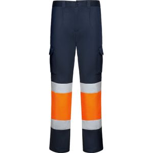 Roly Trousers Daily Stretch Hi-Viz RY9312 - Navy Blue 55/Fluor Orange 223 - 42