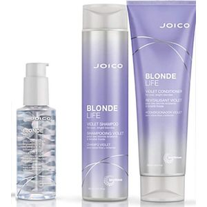Joico Blonde Life Violet set (3st) shampoo 300ml - Conditioner 250ml - Glow oil 100ml