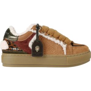 Kurt Geiger - Southbank Tag - Sneakers - Bruin - Leer