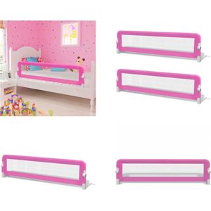 vidaXL Kinderbedhekjes 2 st 150x42 cm roze - Bedhekje - Bedhekjes - Baby Bedhekje - Baby Bedhekjes